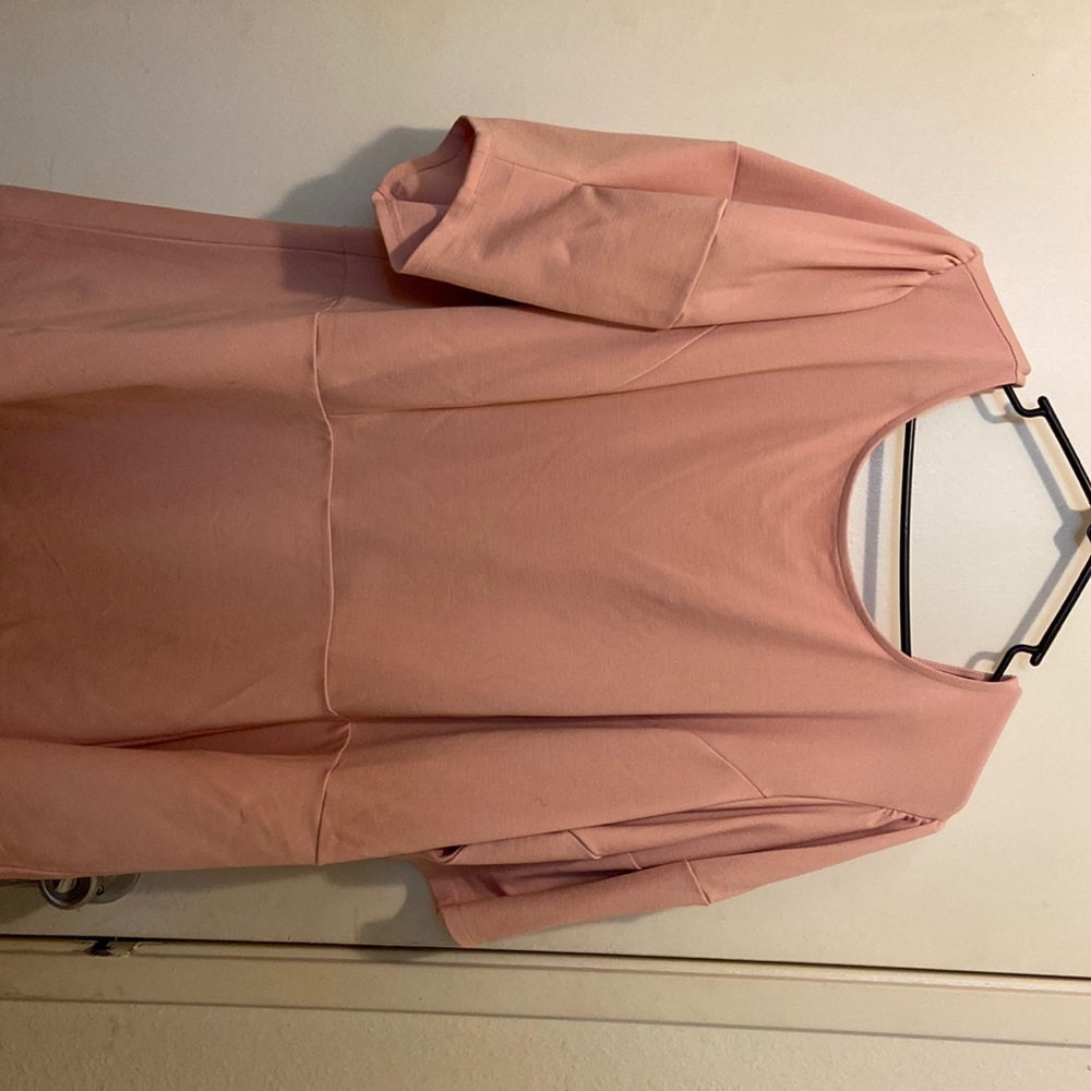 Eloquii, size 26 peplum peach shirt